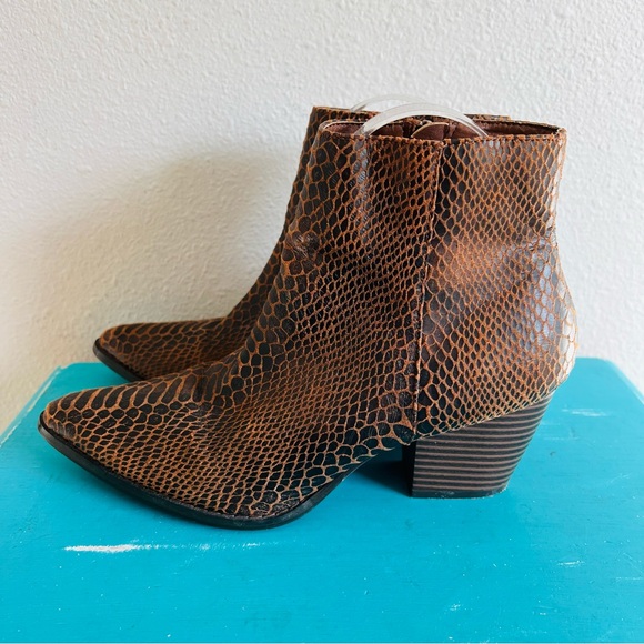 Coconuts by Matisse For Free People Going West Vegan Snakeskin Ankle Boots 7 - Picture 5 of 7